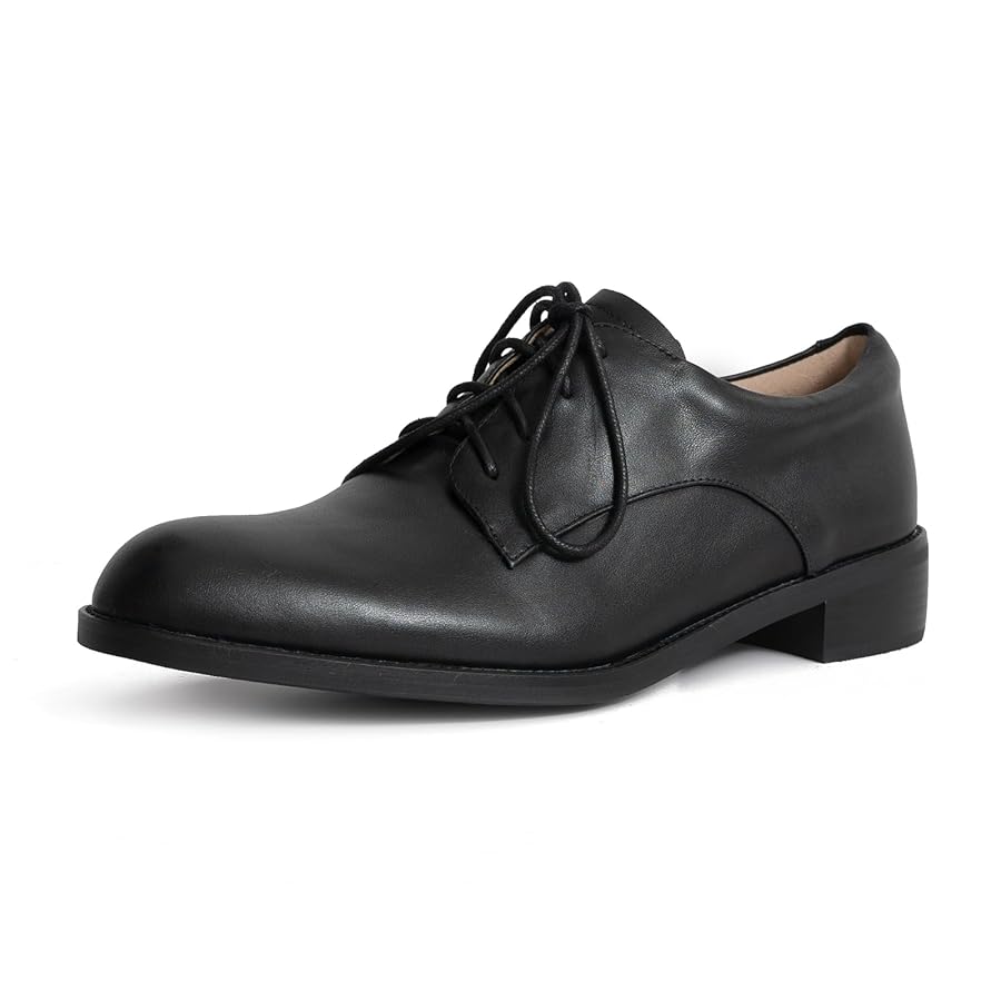 なお Amazon.com | ONEENO Women's Classic Lace-up Black Leather